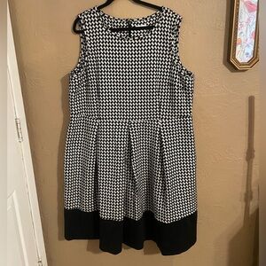 Calvin Klein Plus Business Casual A Line Tank Top Houndstooth 22w Dress